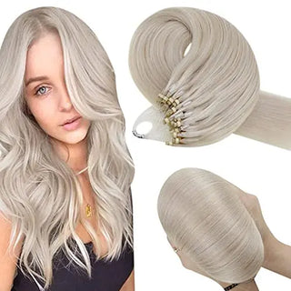 100g Premium Luxury Micro Ring  Hair Extensions -( Micro Loop ) Ice Blonde olour - NZAZU