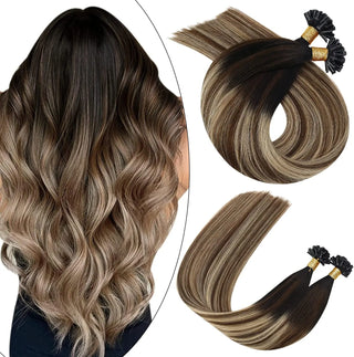 100g U Tip Hair Extensions -( Nail tips )  #1B/4/27 - NZAZU