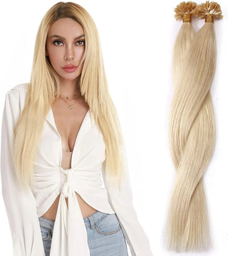 100g (2 Packs) U Tip Hair Extensions -( Nail tips )  #613 - NZAZU