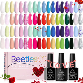 36 pcs Gel Nail Polish Set, Soak Off UV LED Gel Polish Nail Polish Set - NZAZU