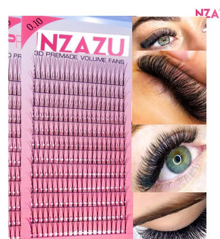 3D Premade Russian Volume Lashes Eyelash Extensions - NZAZU
