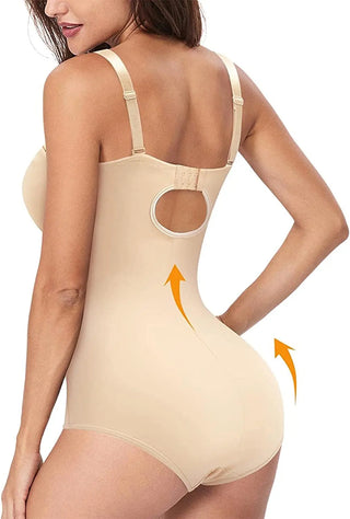 Bodysuit Shapewear Tummy Control Full Body Shapewear (Beige) - NZAZU