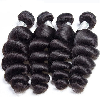 Brazilian Virgin hair Extensions- Brazilian Loose Wave Bundle Deal - 100g x 3 - NZAZU