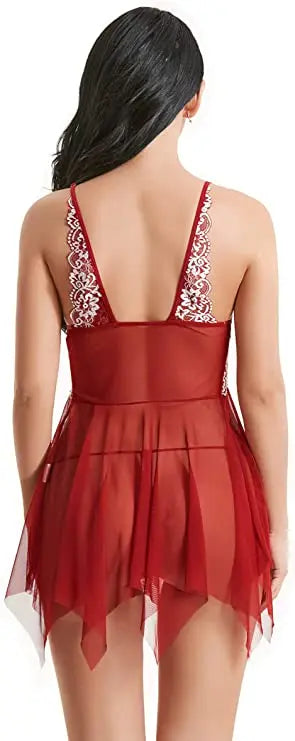 Dera Sexy Lingerie Lace Babydoll Set - NZAZU