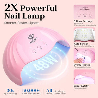 GEL NAIL POLISH STARTER KIT 1 WITH 48W UV NAIL DRYER -33 SET - NZAZU