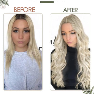 Ice Blonde Remy Human Hair Weft/Weave Extensions - 100g - NZAZU