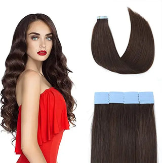 Invisible tape hair extensions  40pcs -Invisi Tape in Extension  #2 Dark Brown - NZAZU