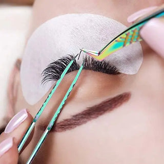 Lash Eyelash Extension Tweezers Set of 5, Japanese Stainless Steel Rainbow Colour - NZAZU