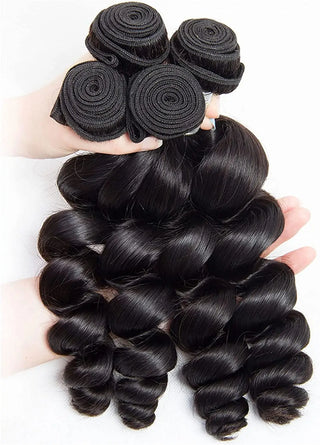 Peruvian Virgin hair Extensions- Peruvian Loose Wave Bundle Deal - NZAZU