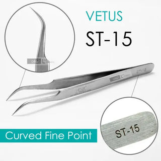 Vetus Tweezers ST15 Eyelash Extension Tweezers - NZAZU