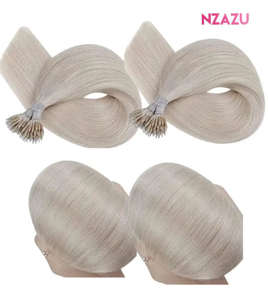 100g Premium Luxury Nano Ring Hair Extensions Ice blonde Colour - NZAZU