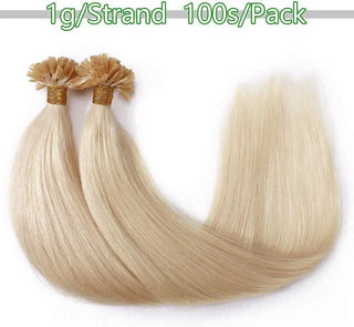 100g (2 Packs) U Tip Hair Extensions -( Nail tips )  #613 - NZAZU