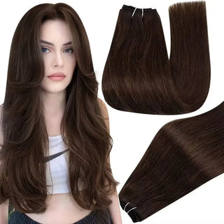 #4 Chocolate Brown  Remy Human Hair Weft/Weave Extensions - 100g - NZAZU