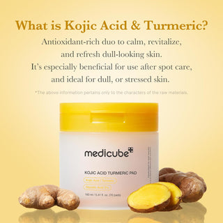 medicube Toner Pads Kojic Acid Turmeric Clarifying Pad for Troubled Skin