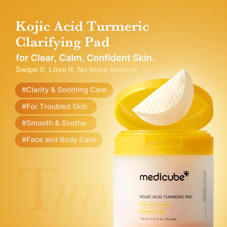 medicube Toner Pads Kojic Acid Turmeric Clarifying Pad for Troubled Skin