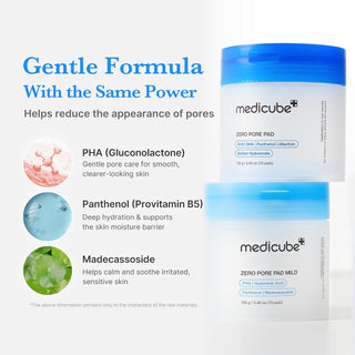 medicube Toner Pads Zero Pore Pad Mild 2.0 for Gentle Exfoliating