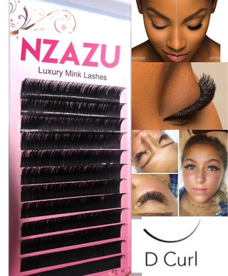 D Curl Individual Eyelash Extensions - Classic Eyelashes Extensions - NZAZU
