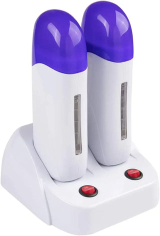 Electric Wax Heater Waxing Warmer Machine Double Depilatory Roll Wax Warmer for Hair Removal - Skin care - NZAZU