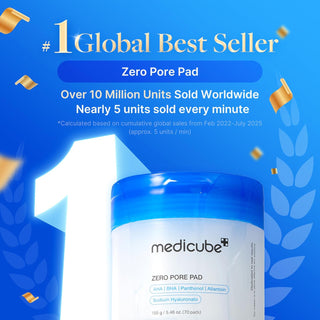 medicube Toner Pads Zero Pore Pad 2.0 for Exfoliation and Pore Care Dual-Textured Facial Pad with 4.5% AHA Lactic Acid, 0.45% BHA Salicylic Acid - For All, Korean Skin Care, 70 Pads, 1 Pack